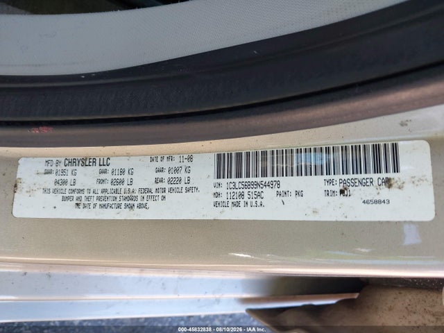 Aukcja sprzedaży 2009 Chrysler Sebring Touring, vin: 1C3LC56B99N544978, numer aukcji: 45832838
