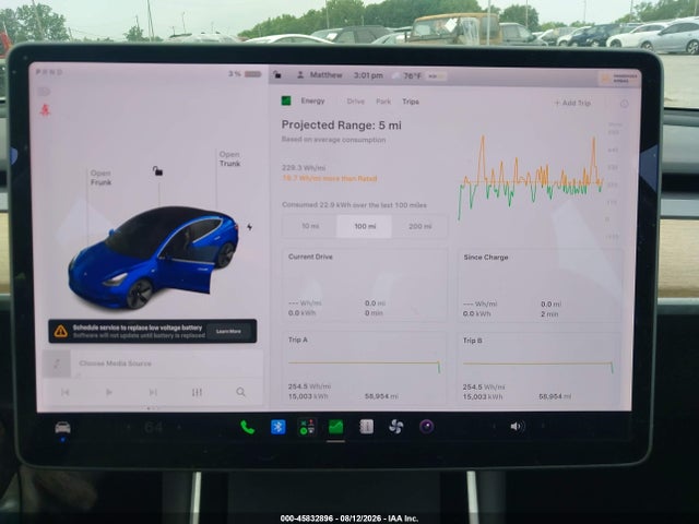 2020 Tesla Model 3 Standard Range Plus Rear-wheel Drive/standard Range Rear-wheel Drive მანქანა იყიდება აუქციონზე, vin: 5YJ3E1EAXLF736892, აუქციონის ნომერი: 45832896