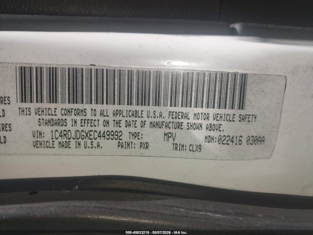 Dodge DURANGO LIMITED 2014 1C4RDJDGXEC449992 Image 9