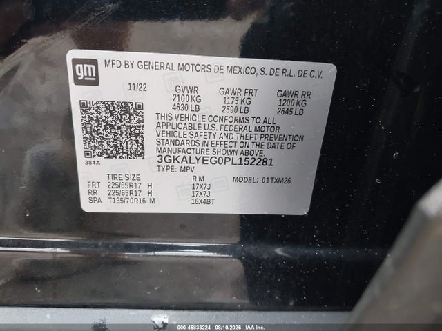 2023 Gmc Terrain Awd At4 მანქანა იყიდება აუქციონზე, vin: 3GKALYEG0PL152281, აუქციონის ნომერი: 45833224