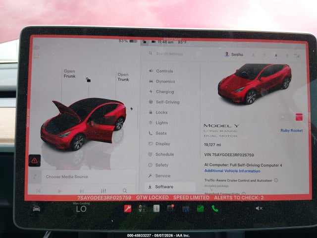 7SAYGDEE3RF025759 Tesla Model Y Long Range Dual Motor All-wheel Drive