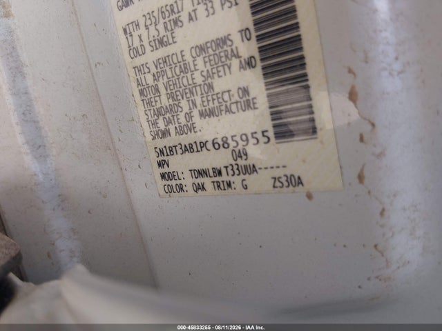 Продаж на аукціоні авто 2023 Nissan Rogue S Intelligent Awd, vin: 5N1BT3AB1PC685955, номер лоту: 45833255