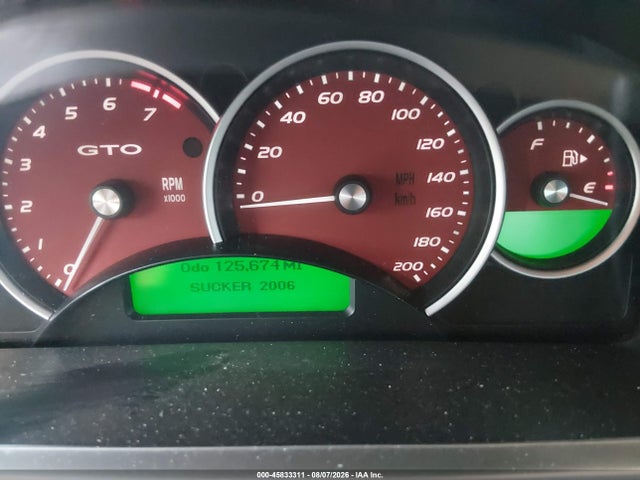 Aukcja sprzedaży 2006 Pontiac Gto, vin: 6G2VX12U76L555601, numer aukcji: 45833311