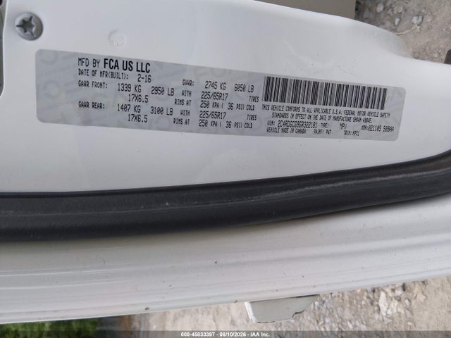 Aukcja sprzedaży 2016 Dodge Grand Caravan Sxt, vin: 2C4RDGCG9GR322181, numer aukcji: 45833397