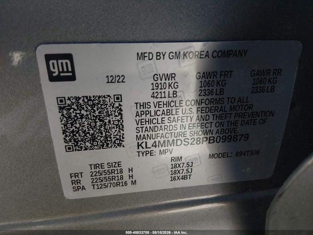 Продажа на аукционе авто 2023 Buick Encore Gx Select Fwd, vin: KL4MMDS28PB099879, номер лота: 45833708