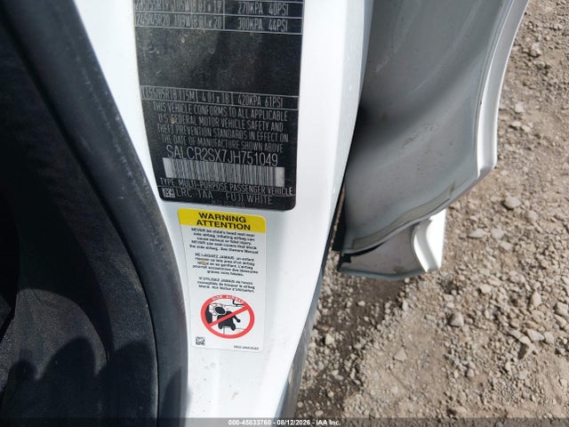 45833760 :رقم المزاد ، SALCR2SX7JH751049 vin ، 2018 Land Rover Discovery Sport Hse مزاد بيع