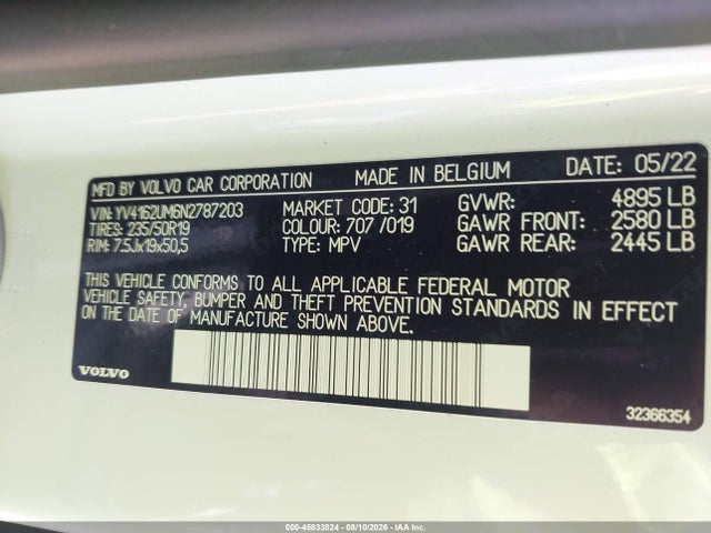 YV4162UM6N2787203 Volvo Xc40 T5 R-design