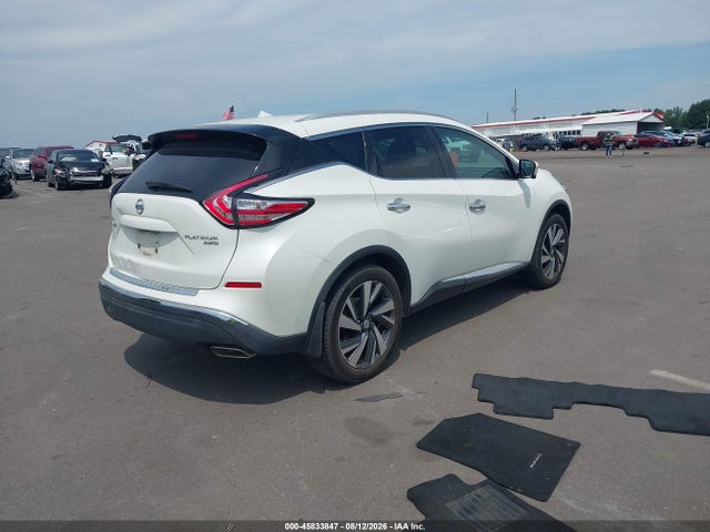 2015 Nissan Murano Platinum მანქანა იყიდება აუქციონზე, vin: 5N1AZ2MH9FN234098, აუქციონის ნომერი: 45833847