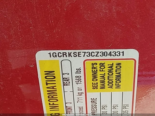 Продаж на аукціоні авто 2012 Chevrolet Silverado 1500 Lt, vin: 1GCRKSE73CZ304331, номер лоту: 45833850