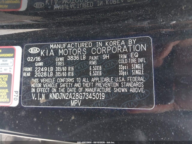 KIA Soul 2016 KNDJN2A28G7345019 Image 9
