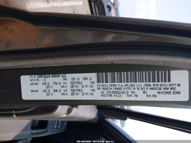 Aukcja sprzedaży 2012 Jeep Liberty Sport, vin: 1C4PJMAK6CW144110, numer aukcji: 45834000
