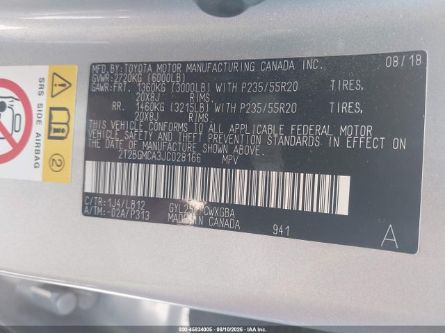 2018 Lexus Rx 450h მანქანა იყიდება აუქციონზე, vin: 2T2BGMCA3JC028166, აუქციონის ნომერი: 45834005