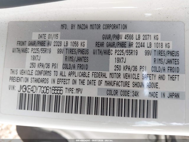 JM3KE4DY7G0616555 Mazda Cx-5 Grand Touring