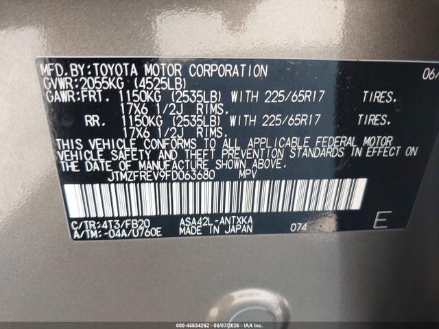 Toyota RAV4 LE 2015 JTMZFREV9FD063680 Image 9