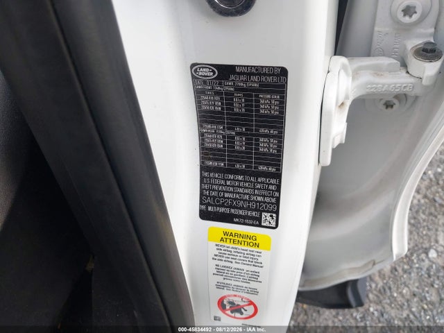 Продаж на аукціоні авто 2022 Land Rover Discovery Sport Se, vin: SALCP2FX9NH912099, номер лоту: 45834492