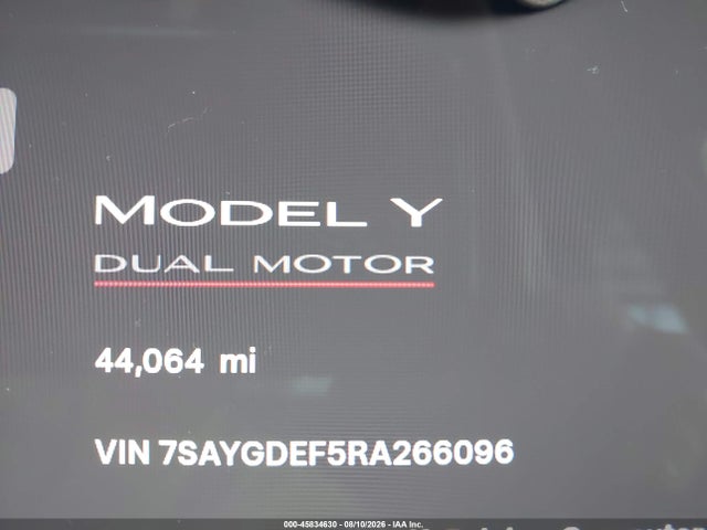 7SAYGDEF5RA266096 Tesla Model Y Performance Dual Motor All-wheel Drive