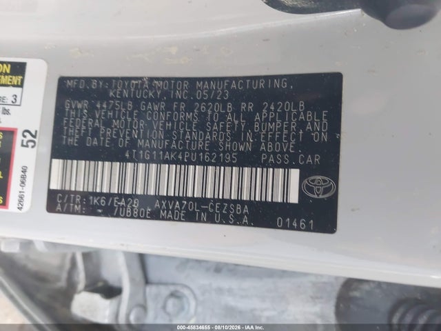 Toyota CAMRY SE 2023 4T1G11AK4PU162195 Image 9