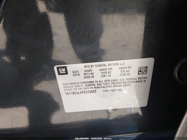 1G11B5SLXFF279667 Chevrolet MALIBU LS