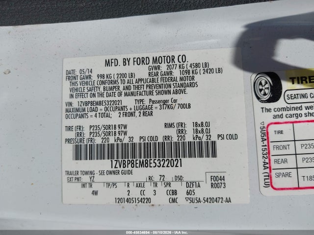 1ZVBP8EM8E5322021 Ford Mustang V6 Premium