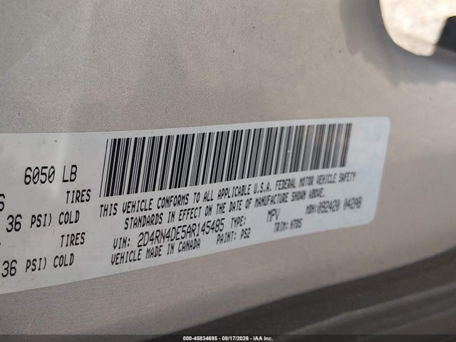 Aukcja sprzedaży 2010 Dodge Grand Caravan Se, vin: 2D4RN4DE5AR145485, numer aukcji: 45834695