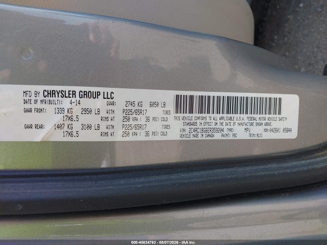 2C4RC1BG6ER359204 Chrysler Town &amp; Country Touring