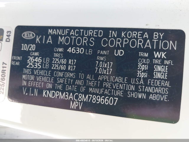 KIA Sportage Lx 2021 KNDPM3AC8M7896607 Image 9