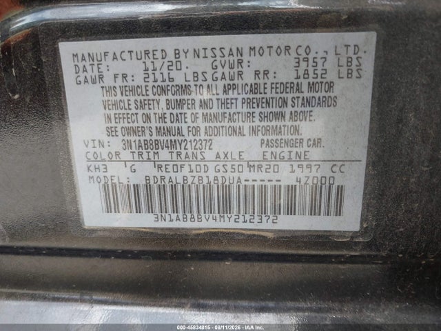 Nissan Sentra S Xtronic Cvt 2021 3N1AB8BV4MY212372 Image 9