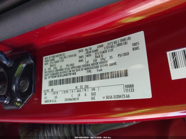 Ford F-150 Xlt 2018 1FTEW1E53JKE76165 Image 9