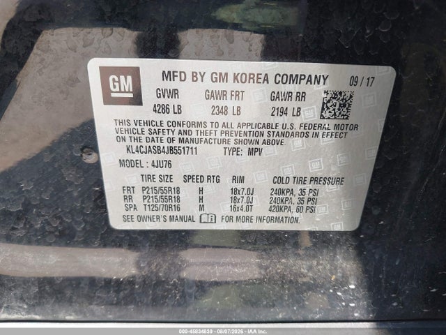 Aukcja sprzedaży 2018 Buick Encore Preferred, vin: KL4CJASB4JB551711, numer aukcji: 45834839