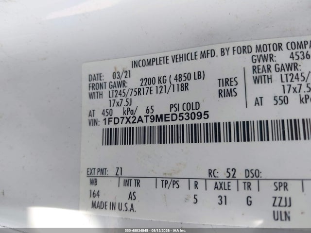 1FD7X2AT9MED53095 Ford F-250 Xl
