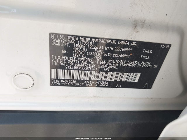 Toyota Rav4 Trd Off-road 2020 2T3J1RFV3LC078301 Image 9