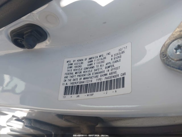 1HGCR2F56HA172316 Honda Accord Sport