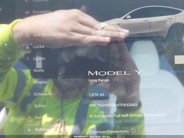 45835211 :رقم المزاد ، 7SAYGDED4TF632882 vin ، 2026 Tesla Model Y Premium Rear-wheel Drive/rear-wheel Drive مزاد بيع