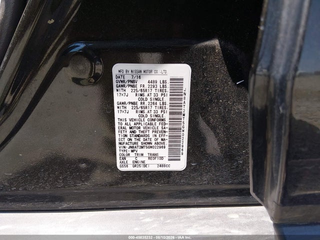 Aukcja sprzedaży 2016 Nissan Rogue S/sl/sv, vin: JN8AT2MT5GW022969, numer aukcji: 45835232