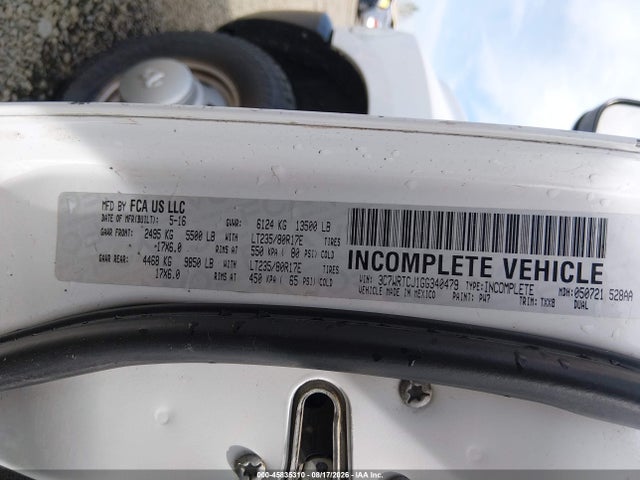 Aukcja sprzedaży 2016 Ram 3500 Chassis Tradesman/slt/laramie, vin: 3C7WRTCJ1GG340479, numer aukcji: 45835310
