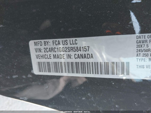 Chrysler Pacifica Limited 2025 2C4RC1GG2SR584157 Image 9
