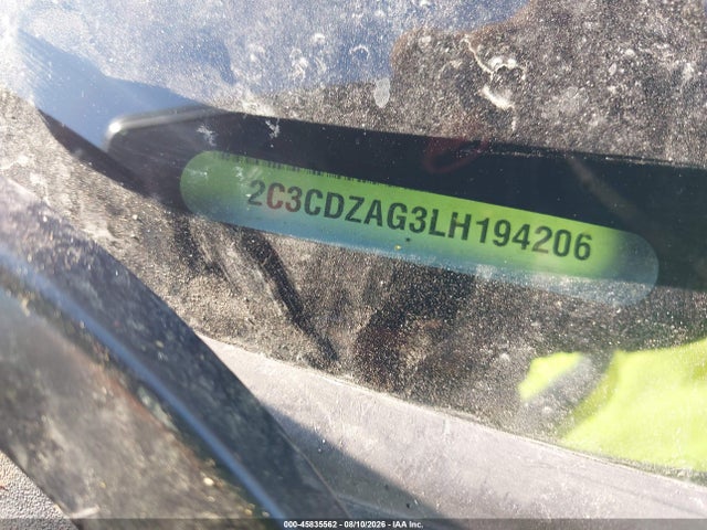 45835562 :رقم المزاد ، 2C3CDZAG3LH194206 vin ، 2020 Dodge Challenger Sxt مزاد بيع