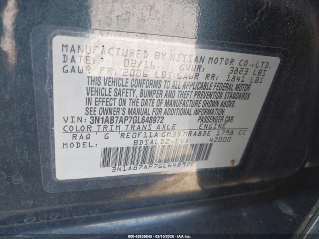 Nissan SENTRA SV 2016 3N1AB7AP7GL648972 Image 9