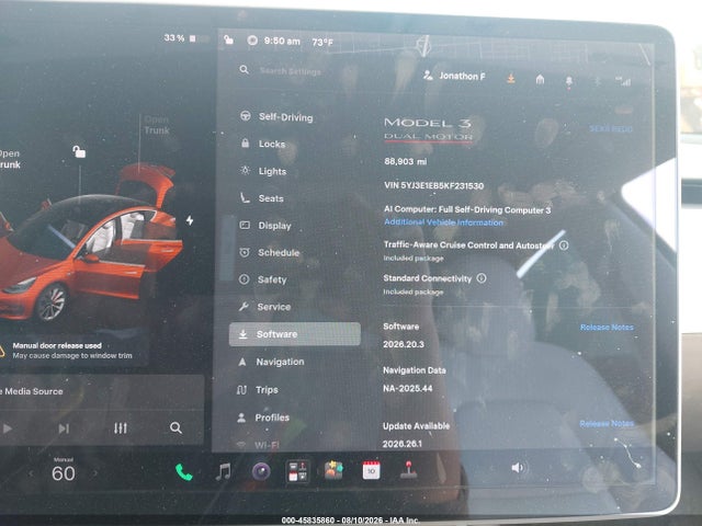 Tesla Model 3 Long Range/performance 2019 5YJ3E1EB5KF231530 Image 7