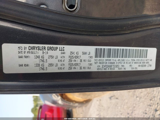 2015 Dodge Journey Se მანქანა იყიდება აუქციონზე, vin: 3C4PDDAG8FT519251, აუქციონის ნომერი: 45835925