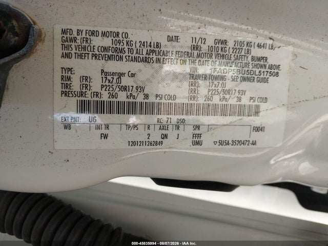Продаж на аукціоні авто 2013 Ford C-max Hybrid Sel, vin: 1FADP5BU5DL517508, номер лоту: 45835994