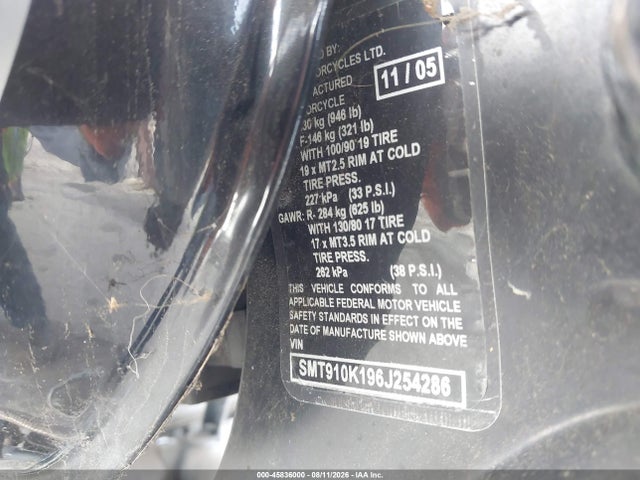 Продажа на аукционе авто 2006 Triumph Motorcycle T100 Bonneville, vin: SMT910K196J254286, номер лота: 45836000
