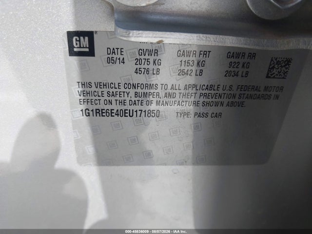 Chevrolet Volt 2014 1G1RE6E40EU171850 Image 9