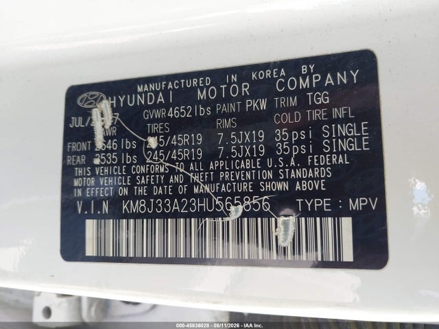Hyundai Tucson Value 2017 KM8J33A23HU565856 Image 9
