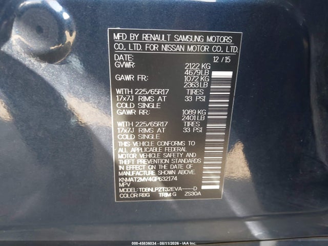 Nissan ROGUE S 2016 KNMAT2MV4GP632174 Image 9