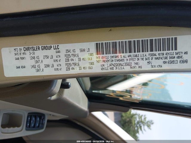 Продажа на аукционе авто 2010 Jeep Liberty Sport, vin: 1J4PN2GK8AW135822, номер лота: 45836085