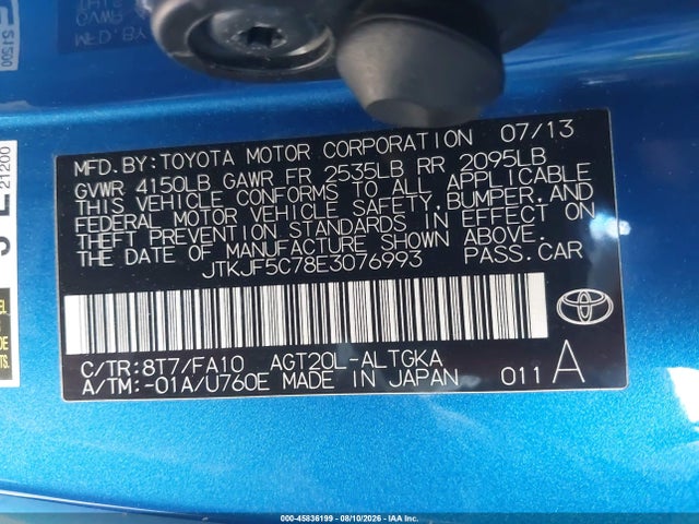 Scion TC 2014 JTKJF5C78E3076993 Image 9