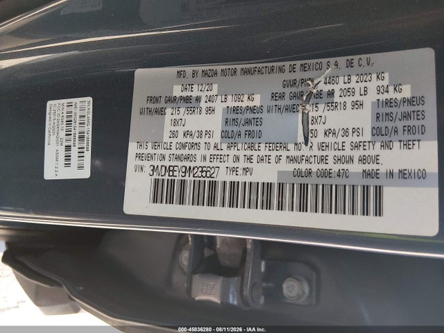 Продаж на аукціоні авто 2021 Mazda Cx-30 2.5 Turbo Premium Plus, vin: 3MVDMBEY9MM235627, номер лоту: 45836280