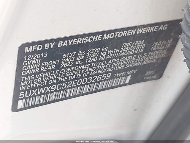 5UXWX9C52E0D32659 BMW X3 Xdrive28i