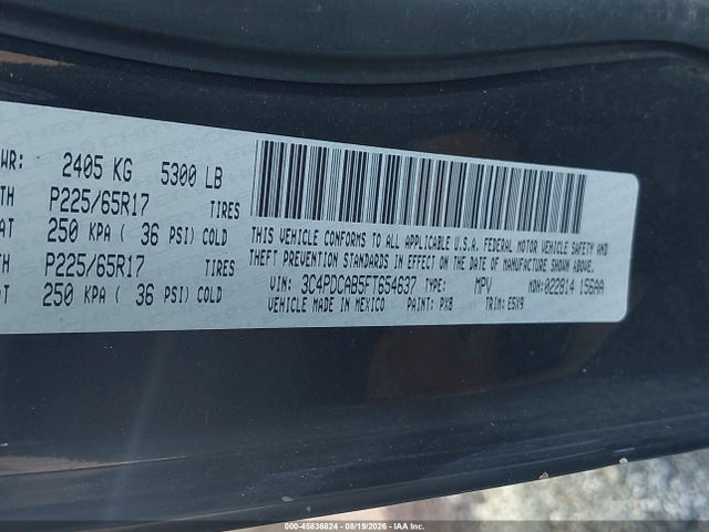 Aukcja sprzedaży 2015 Dodge Journey American Value Pkg, vin: 3C4PDCAB5FT654637, numer aukcji: 45836824
